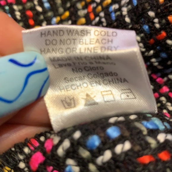 ❌DONATED❌Black Multicolor Tweed Plaid Print Wrap Skirt - Picture 14 of 15